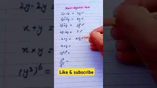 #maths #mathstricks #trending #mathematics #basic algebra rules