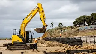 Cosy Corner Erosion Works | Rock bag installation