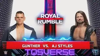 GUNTHER VS AJ STYLES. WWE 2K25. TQS