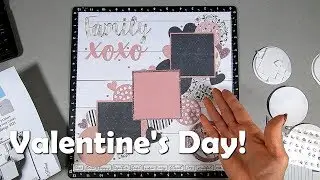 A Layout for Valentine's Day Pictures from a Sketchy Challenge