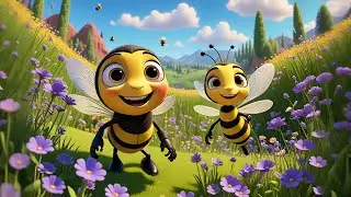 Six Tiny Bees Buzz Buzz Buzz | Bee Song for Kids | Nursery Rhymes and Learning Fun