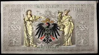 Alemania. El Gran Billete, de 1000 Marcos .1910 .Valor .-.