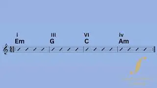 E minor backing track (indie rock) i - bIII - bVI - iv