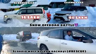 SCORPIO 4x4 & LEGENDER snow offraoding sonamarg!raste me लोगू को rescue किया,जान बचायी 4x2 not allow