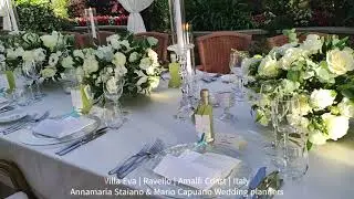 Villa Eva | Ravello | Amalfi Coast | Italy  wedding flowers | Setup