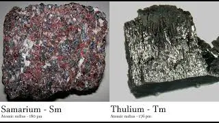 Samarium - Sm vs Thulium - Tm Comparing Element attributes Atoms
