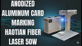 Anodized Aluminum Card Marking | Haotian Fiber Laser 50W ⚡