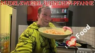 Zwiebel-H&auml;hnchen-Pasta Pfanne.