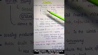 INDUSTRY || Lec.49 || World geography || One Liners (Topic Wise) || An Aspirant !