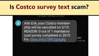 Costco survey text about cancelling membership - scam or legit notice?
