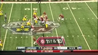 All TJ Yeldon Touches (Alabama - Michigan, 9/1/2012)