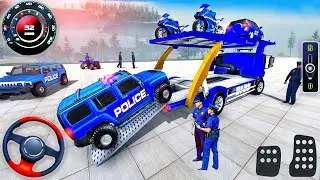 Police Prado Car Transport Truck Driver - US Truck Transporter Trailer Simulator - Android GamePlay