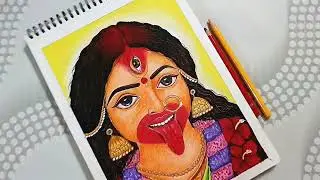 Maa Tara Drawing 🌺, Ma Kali Drawing Pencil Colour Drawing Tutorial 😊 