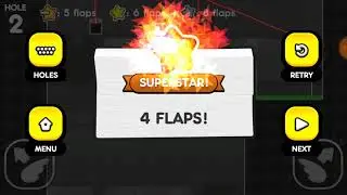 Flappy Golf 2 - Laser Shield Land Hole 2 - 4 Flaps