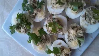 Яйца фаршированные куриной печенью