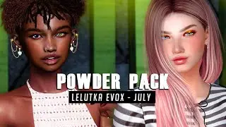 Second Life POWDER PACK JULY Lelutka evoX | UNBOXING / Skin, Makeup and Hairbase