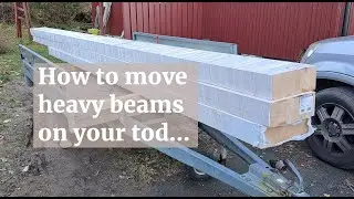 How to safely move heavy beams when alone... (wood, laminated, metal (I/ UB or C/ channel etc.)...