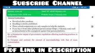 IGNOU MER 009 Solved Assignment 2024-25