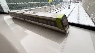 REM Montreal front cab view ride through the suburbs - new line extension