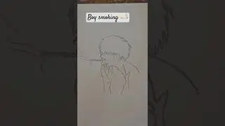 Boy smoking cigarette 🚬 easy drawing for beginners
