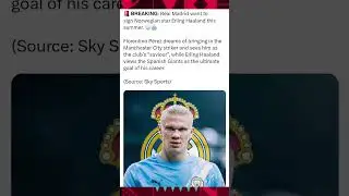 𝗕𝗥𝗘𝗔𝗞𝗜𝗡𝗚: Real Madrid want to sign Norwegian star Erling Haaland this summer. #football