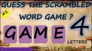 Unscrambled all 20 Scrambled Word/Scrambled Word Game(4 Letter Word) #2/Guess The Word/Jumbled Word
