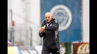 Head Coach Gula and defender El Bachir gives their commentaries before Latvian Cup final