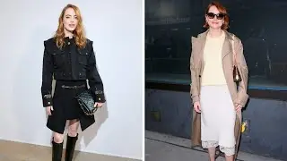 Emma Stone Breaks the Internet With Her Bold Oversized Sweater and Mini Skirt Look