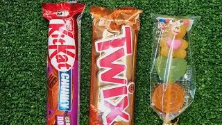 Chocolate and marmalade: KitKat, TWIX and a sweet bear in ASMR unboxing format