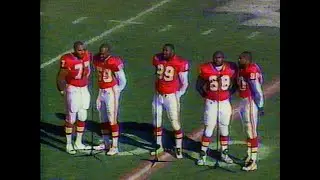 National Anthem sung by Pellom McDaniels, Derrick Thomas, Vaughn Booker, Will Shields and Neil Smith