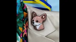 Chihuahua Brooch Pin. Little dog Lover Pin. Чихуахуа собака бежева брошка  🇺🇦🇺🇦🇺🇦