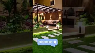 Luxury Frontyard Landscape Garden//#artificialturf #Luxury #Landscape #Frontyard #shorts