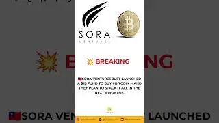 🇹🇼Sora Ventures just launched a $1B fund to buy #Bitcoin