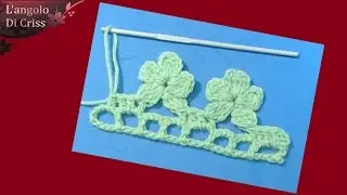 Bordo con fiori all'uncinetto 