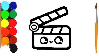 Film Making Drawing, Painting and Coloring for kids and toddlers | Draw film Making #film #drawing
