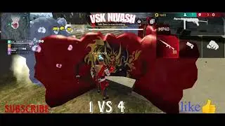 free fire ranked match clock tower 1 vs 4 match fun with squad member 😆😆😁☠️☠️👻