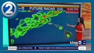 Cold front from the Norwest will go down the island chain today through Thursday afternoon