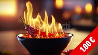 Fiery Chili Pepper Bowl HD Stock Video