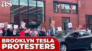 'IT'S WORKING' - Brooklyn Tesla PROTESTERS say BOYCOTT calls are having an effect