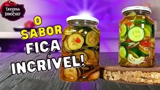 O PICLES MAIS GOSTOSO QUE VOC&Ecirc; J&Aacute; VIU| Picles n&atilde;o fermentado| Basiquinhas da Taverna