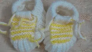 Easy  to make two colour baby shoes/beautiful  booties/ 6 to one year kid shoes
