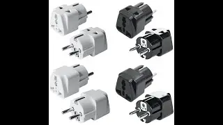 Universal Socket any country to Europe Schuko Type E F Travel Adapter Conversion Grounded 3Pin Plug