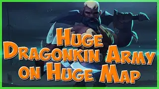 Huge Dragonkin Army on Huge Map | Dragon clan in 4v4 | Northgard