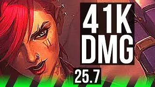 VI vs PANTHEON (JGL) | 41k DMG, 13/3/15, Godlike | EUW Grandmaster | 25.7