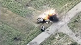 Russian BMP Infantry Fighters thread disabled BMP-1AM + BMP-2 and strike a Ukraine anti-tank mine