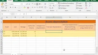 Use the SYD function to calculate the sum-of-years' digits depreciation of an asset (Excel 2016)