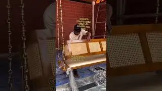 Hanging Ceiling Swing Hammock with beautiful cane work with pire brass chain #hammockchair #swing