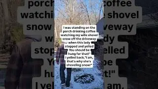When The Neighbor Gets SHOCKED By This!! ☕😂❄️ #shorts #marriage #comedy #coffee