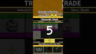 Scammer gets scammed buddy| Dough added to scam list😂🤑 #roblox #bloxfruits #robloxedit #onepiece