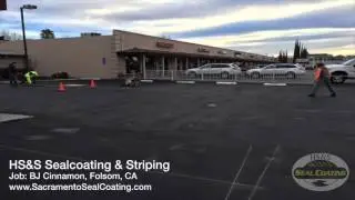 HS&S Sacramento Seal Coating & Striping | Job: BJ Cinnamon Folsom CA